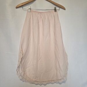Vintage Barbizon Pink Lace Half Slip Nylon Blend Size S